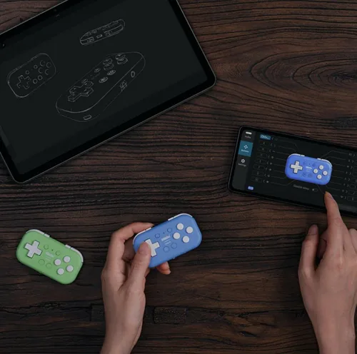 8bitdo Gamepad Micro Wireless Controller NSW2/NSW/Android Blau - Plattform: Android - Nintendo Switch - Nintendo Switch 2 - Nintendo Switch OLED-Modell - Verbindungsmöglichkeiten: Bluetooth - USB Typ-C - Controller Typ: Gamepad - Detailfarbe: Blau