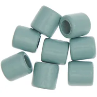Rico Design Holzperlen Makramee Türkis, 8 Stück - Packungsgrösse: 8 Stück - Durchmesser: 17 mm - Detailfarbe: Türkis - Perlenart: Holzperlen
