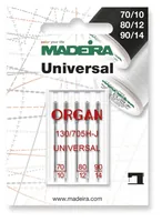 Madeira Maschinennadel Universal 70/10 80/12 90/14 5 Stück - Verpackungseinheit: 5 Stück - Detailfarbe: Gold - Silber - Produkttyp: Maschinennadeln