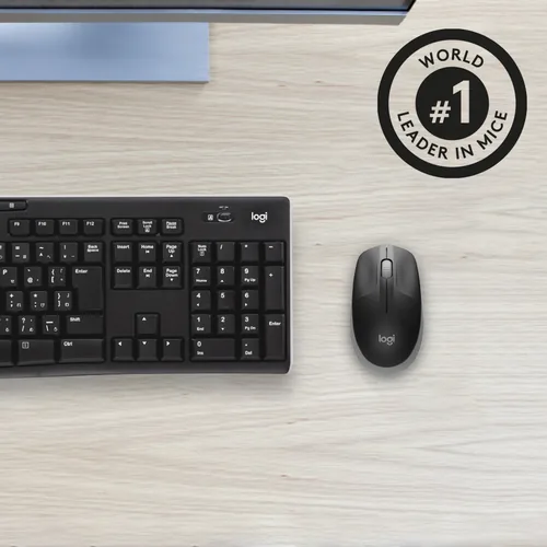 Logitech Mouse M190 Wireless FULL-SIZE grey für mittelgroße bis große Hände