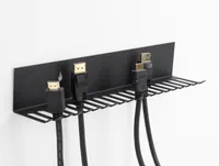 Delock Kabelführungsschiene zur Wandmontage, 318 x 65mm ,Schwarz - Detailfarbe: Schwarz