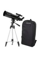 Celestron Teleskop Travel Scope 80 mit Smartphone Adapter - Brennweite Max.: 300 mm - Vergrösserung: 189 × - Teleskop-Art: Linsenteleskop (Refraktor)