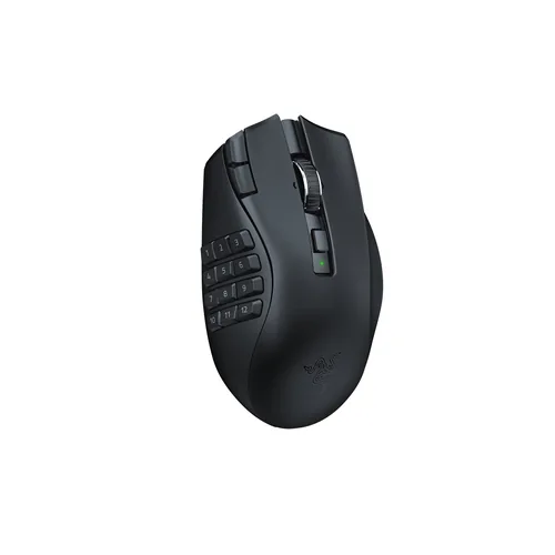 Razer Gaming-Maus Naga V2 HyperSpeed - Maus Features: Umschaltbare DPI-Auflösung - Programmierbare Tasten - Integrierter Speicher - Hyperschnelles Scrollen - Bedienungsseite: Rechtshänder - Detailfarbe: Schwarz - Gewicht: 120 g - 95 g - Verbindungsart: Ka