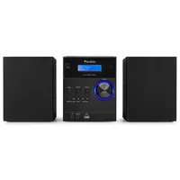 Audizio Micro-HiFi Anlage Metz Schwarz - Radio Tuner: FM - DAB+ - Detailfarbe: Schwarz - Lautsprecher Kategorie: Regallautsprecher - Verbindungsmöglichkeiten: Bluetooth - Kopfhörer 3.5mm Klinke - 3.5 mm Klinke - USB - System-Kompatibilität: Keine