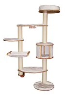 Kerbl Kratzbaum DOLOMIT XL – Weiss, 185 x 115 cm - Produkttyp: Kratzbaum - Tierart: Katze - Detailfarbe: Weiss - Höhe: 185 cm - Anzahl Liegeplätze: 7 ×