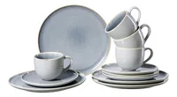Ritzenhoff & Breker Kaffee-Service Skagen 12-teilig, Graublau - Material: Porzellan - Teller Typ: Frühstücks- & Dessertteller - Detailfarbe: Grau - Blau - Verpackungseinheit: 1 Stück - Form: Rund