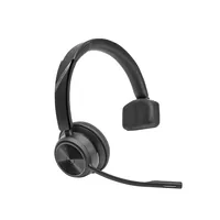 HP Poly Savi 7310 UC Monaural DECT 1880-1900 MHz Headset Kopfhörer Kabellos Kopfband Büro/Callcenter Ladestation Schwarz