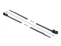 Delock Kabelbinder mit Befestigungsöse L 200 x B 4,8 mm schwarz 10 Stück