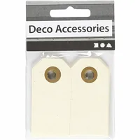Creativ Company Geschenkanhänger 30 Stück, Beige - Material: Pappe - Verpackungseinheit: 30 Stück - Motiv: Ohne Motiv - Detailfarbe: Beige - Verpackungsart: Geschenkanhänger