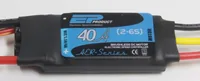 EP Brushless Regler Aer40-Aer-Series 40A, 2-6S, S-BEC - Motorart: Brushless - Bec: integriert - Anwendungsbereich: Flugzeuge/Helikopter - Betriebsspannung von: 5 V - Betriebsspannung bis: 25.2 V - BEC Spannung: 5.5 V