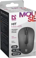 MOUSE DEFENDER HIT MM-495 RF OPTIC BLACK 1600dpi 3P