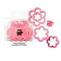 Decora Guetzli-Ausstecher-Set 6 Stück, Blume - Detailfarbe: Rosa - Materialtyp: Kunststoff - Material: Kunststoff - Set: Ja - Stehkeks: Nein - Verpackungseinheit: 6 Stück
