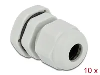 Delock Kabelverschraubung PG9, 19 mm 10 Stück, grau - Gewindetyp: PG9 - Material: Kunststoff