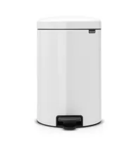 Brabantia Treteimer NewIcon 20 l, White - Fassungsvermögen: 20 l - Anzahl Behälter: 1 - Detailfarbe: Weiss - Form: Rund - Material: Edelstahl