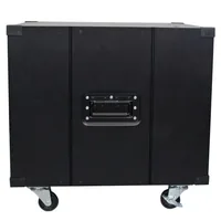 StarTech.com Mobiles Server Rack mit Griffen - rollbarer Serverschrank / Netzwerschrank - 9HE - Schrank - Schwarz - 9U - 58.4 cm (23")