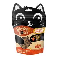 Lucky Lou Katzen-Snack Lucky Ones Cubes Huhn, 80 g - Snackart: Leckerli - Tierbedürfnis: Kein besonderes Bedürfnis - Geschmacksrichtung: Geflügel - Zertifikate: Keine Zertifizierung - Fleischsorte: Huhn - Packungsgrösse: 80 g