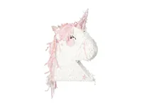 Partydeco Faltbare Pinata Einhornkopf, 41 x 48 x 10 cm - Motiv: Einhorn - Detailfarbe: Mehrfarbig