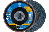 Pferd Polifan-Fächerscheiben Zirkonkorund PFC 125 x 22.23 mm Z40 - Zubehörtyp: Winkelaufsatz - Durchmesser: 125 mm - Für Material: Edelstahl - Stahl - Set: Nein