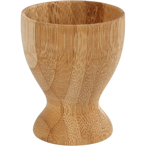 Creativ Company Holzartikel Ø 4.8 cm Eierbecher - Breite: 12 cm - Höhe: 1.2 cm - Länge: 12 cm - Anzahl Stück: 1 Stück - Holzherkunft: China - Holzhandelsname: Bambus
