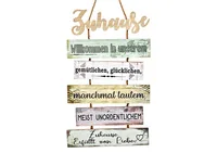 G. Wurm Schild Zuhause 32 x 53 cm, Holz - Motiv: Schild - Detailfarbe: Mehrfarbig - Detailmaterial: Holz - Grundmaterial: Holz - Produkttyp: Schild