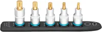 SmartRail 1/2"" Steckschlüsseleinsatz-Satz Innenvielzahn, 5-teilig (schwarz, M6 - M14, kurz)