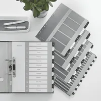LEITZ Register PP WOW A4+ 1216-00-00 schwarz/weiss 12-teilig
