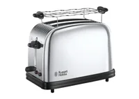 Russell Hobbs Toaster Victory 23310-56 Silber - Detailfarbe: Silber - Toaster Ausstattung: Abbrechknopf - Auftaufunktion - Bräunungsgrad-Einstellung - Brötchen-Röstaufsatz - Brotzentrierung - Krümel-Auffangschale - Toaster Kategorie: Klassischer Toaster -