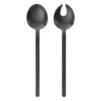 EGLO Salatbesteck Seoni 2-teilig, Schwarz Matt - Produkttyp: Salatbesteck  - Material: Edelstahl - Detailfarbe: Schwarz - Länge: 29 cm