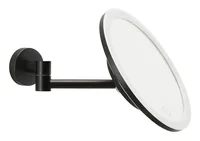 tesa Kosmetikspiegel Visioon LED, Schwarz - Vergrösserung: 5 × - Detailfarbe: Schwarz - Form: Rund - Wandhalterung: Ja