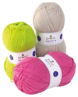 DMC Wolle Knitty 4 Mini Hellgrau - Packungsgrösse: 1 Stück - Waschbar bei: 40 °C - Länge: 140 m - Detailfarbe: Hellgrau - Material: Polyacryl - Nadelstärke: 4 mm
