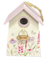 Dameco Vogelkäfig zum hängen oder stellen 9 x 12 x 18 cm - Produkttyp: Vogelkäfig - Motiv: Blume - Detailfarbe: Mehrfarbig - Detailmaterial: Holz - Grundmaterial: Holz