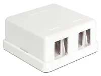 Delock Keystone Leergehäuse 2 Port weiß