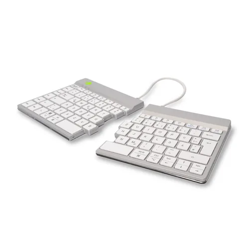 R-Go Tastatur Split Break DE-Layout kabellos weiß