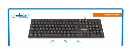 MANHATTAN USB-Tastatur schwarz