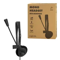 LogiLink HS0054 headphones/headset Wired Head-band Office/Call center Black