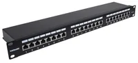 INTELLINET 24-Port Cat6a Patchpanel FTP 1HE schwarz