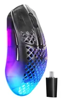 SteelSeries Gaming-Maus Aerox 3 WL Gen 2 - Shadow Gaming-Maus Wireless - Bedienungsseite: Rechtshänder - Maus Features: Scrollrad - Detailfarbe: Blau - Keine Angabe - Lila - Gewicht: 68 g - Schnittstelle: Bluetooth - Maximale Empfindlichkeit: 26000 dpi