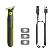 Philips Norelco OneBlade QP2724/23 rasoir pour homme Rasoir à grille Tondeuse Charbon de bois, Citron vert