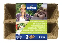Blumen Aufzuchttöpfe Bio 6 cm quadratisch, 18 Stück - Anzahl Mulden: 18