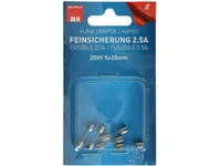 Max Hauri Schmelzsicherung 5 x 20 mm Flink 2.5 A, 5 Stück - Nennstrom: 2.5 A - Typ: Feinsicherung - Bauart: Klar - Auslösecharakteristik: Flink (F)