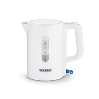 Severin Wasserkocher WK 3462 0.5 l, Weiss - Detailfarbe: Weiss - Leistungsaufnahme Betrieb: 1100 W - Füllmenge: 0.5 l - Ausstattung: Anti-Rutsch-Füsse - Beleuchteter Ein-/Ausschalter - Deckelöffnung per Knopfdruck - Entnehmbarer Kalkfilter - Kabelaufwickl