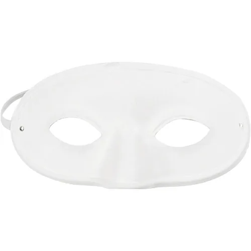 Creativ Company Partyaccessoire Halbmaske Weiss, 10 Stück - Packungsgrösse: 10 Stück - Produkttyp: Maske - Material: Papier - Detailfarbe: Weiss - Motto: Universal