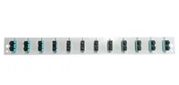EFB Bestckte Frontblende mit 12 x SC Duplex Kupplung OM3 vertikal, grau