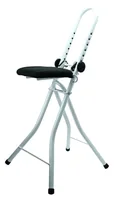 MSV Bügelstuhl Weiss - Breite: 43 cm - Höhe: 97 cm - Tiefe: 620 mm - Material: Stahl