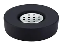 diaqua® Seifenschale Zylo Schwarz - Detailfarbe: Schwarz - Detailmaterial: Metall - Keramik - Grundmaterial: Keramik - Metall