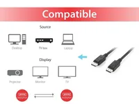 Equip DisplayPort 1.2 4K60Hz StSt 1.00m schwarz Polybeutel