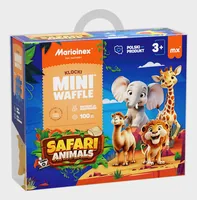 Max Bersinger Baukasten Marioinex Mini Waffle Tier Safari - 100 Teile - Altersempfehlung ab: 3 Jahren - Material: Kunststoff - Anzahl Teile: 100 Teile