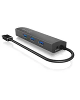 ICY BOX Dockingstation IB-HUB1406-C - Ladefunktion: Nein - Dockinganschluss: USB-C - Kompatible Hersteller: Universal - Vesa-Bohrung vorhanden: Nein