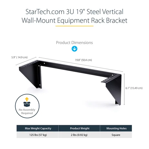3U 19 WALL MOUNT RACK BRACKET .