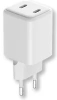 LMP USB-Wandladegerät Dual Port GaN Power Adapter 3.0 35W, USB-C - Ladeport Output: 2x USB-C 35W - Detailfarbe: Weiss - USB Ladeanschluss: 2